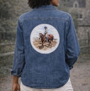 Reworked Western Denim Button Up